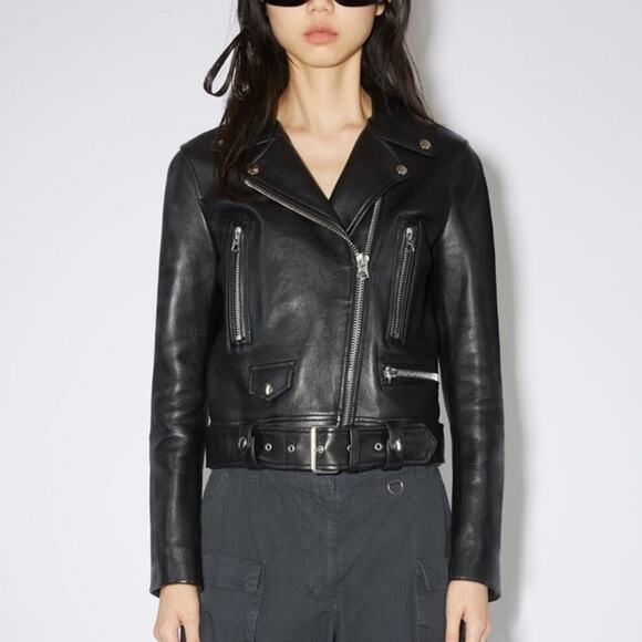 ❤️Acne Studios Leather Biker Jacket❤️ - Picture 1 of 2